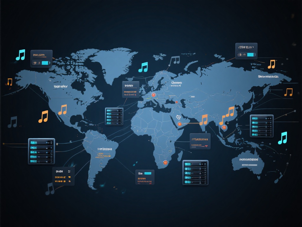 服务器覆盖范围：越广的服务器分布，音乐资源解锁能力
