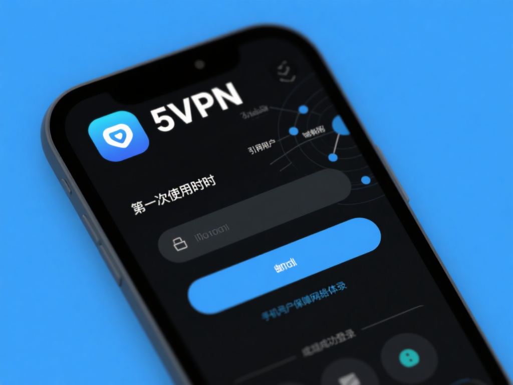 安装完成后，打开5vpn应用，首次使用时需要注册账